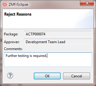 Check off reject window