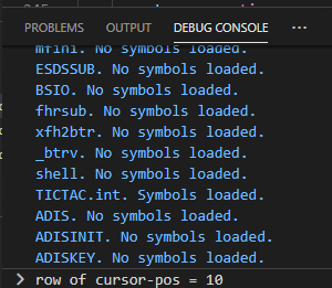 Change values at the terminal